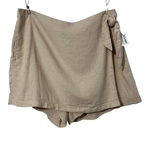 NWT Old Navy Womens Linen Skort Size XL Pockets